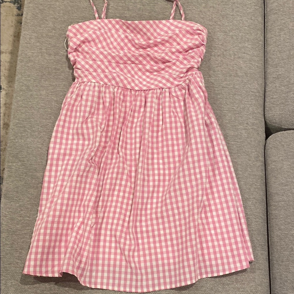 CEC Pink Gingham Dress with Bow